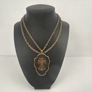 VINTAGE Bell Trading Post Copper Thunderbird Pendant Necklace Southwestern